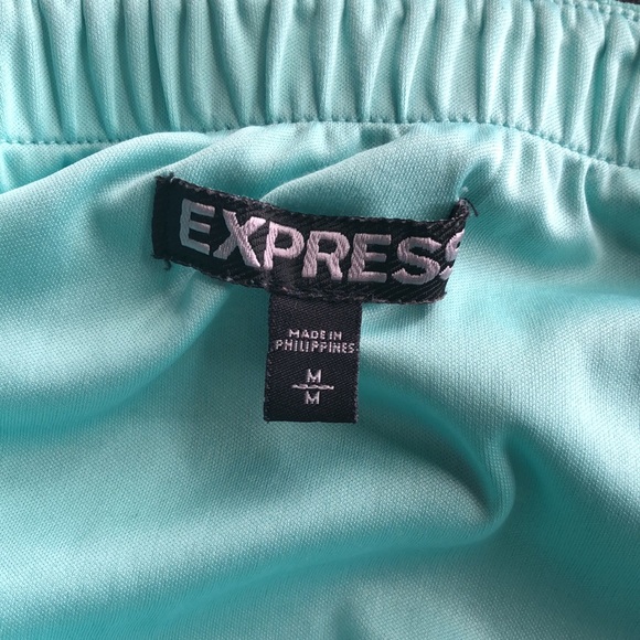 Express Strapless Seafoam Green Flowy Dress Sz M - Picture 4 of 6